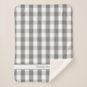 Grijze witte buffel Controleer de deken met de naa (Voorkant)