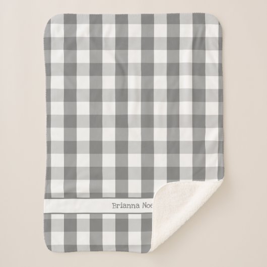 Grijze witte buffel Controleer de deken met de naa (Voorkant)