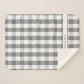 Grijze witte buffel Controleer de deken met de naa (Voorkant (horizontaal))