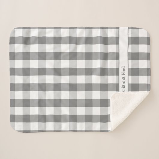 Grijze witte buffel Controleer de deken met de naa (Voorkant (horizontaal))