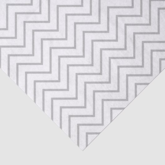 Grijze Witte Chevron Tissuepapier (Detail)