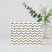  grijze witte Chevron. Zigzag Pattern Briefkaart (Staand voorkant)