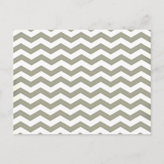  grijze witte Chevron. Zigzag Pattern Briefkaart (Voorkant)