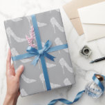 Grijze Witte Diamant Hoge Hak Schoenen Trouwen Cadeaupapier<br><div class="desc">Grijze Witte Diamant Hoge Hak Schoenen Huwelijk of Vrijgezellenfeest</div>