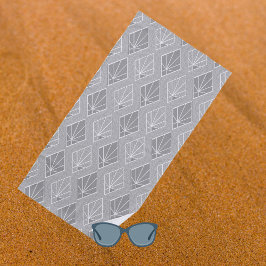 Grijze & Witte Diamanten Art Deco Patroon Strandlaken