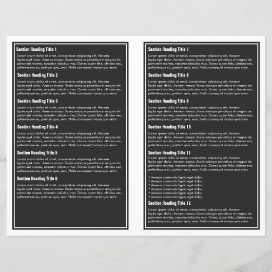 Grijze witte eenvoudige rand brochure (Achterkant)