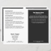 Grijze witte eenvoudige rand brochure (Voorkant / Achterkant)