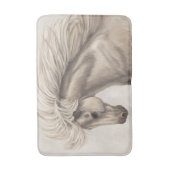 Grijze witte eierpaarden Wilde Mane Badmat (Voorkant Verticaal)