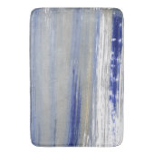 Grijze, witte en blauwe lijnen badmat (Voorkant Verticaal)
