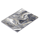 Grijze, witte en goudspiraalfoto notitieboek (Linkerzijde)