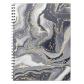 Grijze, witte en goudspiraalfoto notitieboek (Voorkant)