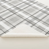 Grijze, witte en zwarte Pset Sherpa Blanket Sherpa Deken (3/4)