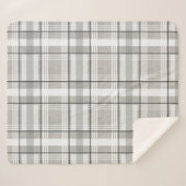 Grijze, witte en zwarte Pset Sherpa Blanket Sherpa Deken (Voorkant (horizontaal))