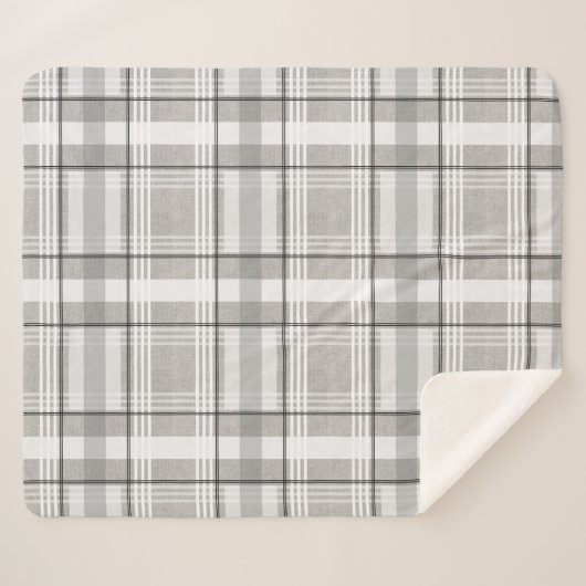 Grijze, witte en zwarte Pset Sherpa Blanket Sherpa Deken (Voorkant (horizontaal))