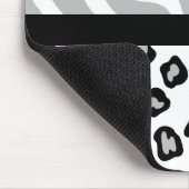 Grijze, witte en zwarte Zebra en Cheetah Skin - Aa Muismat (Hoek)