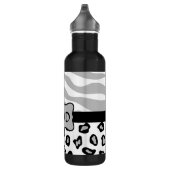 Grijze, witte en zwarte Zebra en Cheetah Skin - Aa Waterfles (Rechts)