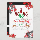 Grijze witte glitter Sparkles Merry Kerstry Custom Kaart (Voorkant / Achterkant)