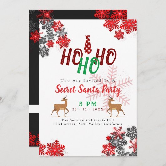 Grijze witte glitter Sparkles Merry Kerstry Custom Kaart (Voorkant / Achterkant)