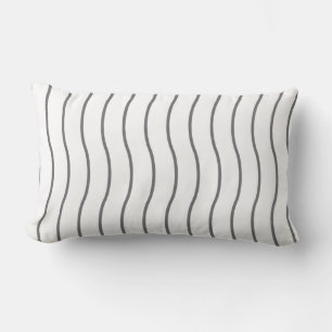 Grijze witte golflengte Lumbar Pillow Kussen