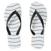 Grijze Witte Golfpatroon Flip Flops (Voetbed)
