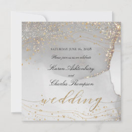 Grijze witte gouden olifanten Elegant mousserend b Kaart