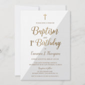 Grijze witte goudvlek 1e verjaardag kaart (Voorkant)