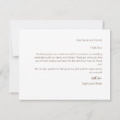 Grijze & Witte Hangende Lichten Huwelijk Bedankkaart (Achterkant)