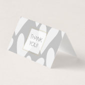 Grijze witte harten bruiloft dank u kaart (Voorkant)