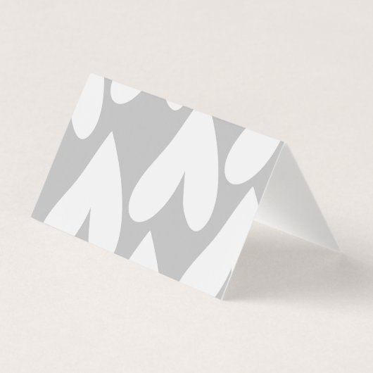 Grijze witte harten bruiloft dank u kaart (Achterkant)