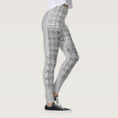 Grijze witte hond Controle Hoge Mode Leggings (Rechts)