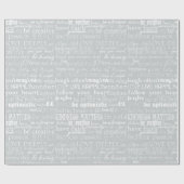 Grijze witte Inspirerend woorden Cadeaupapier (Vlak)