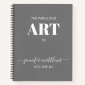 Grijze witte Jouw naam met speciaal aangepast zakb Notitieboek (Voorkant)