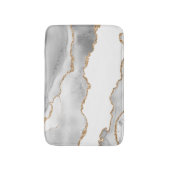 Grijze witte marmer Agate Geraffineerde glitter Badmat (Voorkant Verticaal)