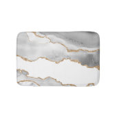 Grijze witte marmer Agate Geraffineerde glitter Badmat (Voorkant)