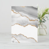Grijze witte marmer Agate Geraffineerde glitter Kaart (Staand voorkant)
