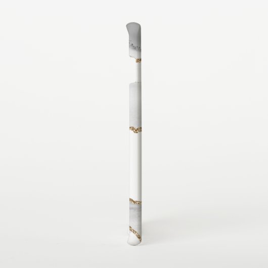 Grijze witte marmer Agate Geraffineerde glitter Samsung Galaxy Hoesje (Rechterkant)