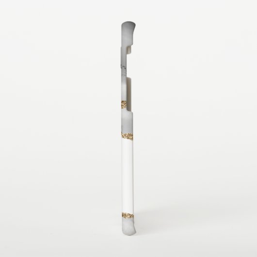 Grijze witte marmer Agate Geraffineerde glitter Samsung Galaxy Hoesje (Linkerkant)