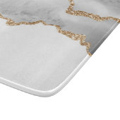Grijze witte marmer Agate Geraffineerde glitter Snijplank (Hoek)