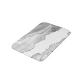 Grijze witte marmer Agate Simple Silver Glitter Badmat (Gekanteld)