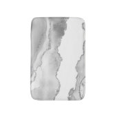 Grijze witte marmer Agate Simple Silver Glitter Badmat (Voorkant Verticaal)