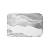 Grijze witte marmer Agate Simple Silver Glitter Badmat (Voorkant)