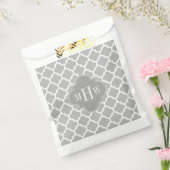 Grijze witte Marokkaan #5 Dk Grijs 3 Initiaal Mono Bedankzakje (Gezegeld)
