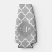 Grijze witte Marokkaan #5 Dk Grijs 3 Initiaal Mono Flesjeskoeler (Voorkant)