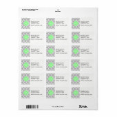 Grijze witte Marokkaan #5 Mint Grn 3 Initiaal mono Etiket (Full Sheet)