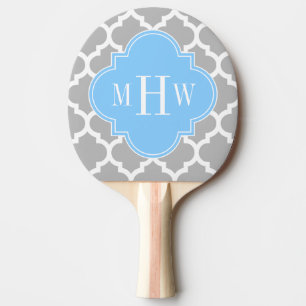 Grijze witte Marokkaan #5 Sky Blue 3 Initiaal Mono Tafeltennisbatje