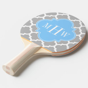 Grijze witte Marokkaan #5 Sky Blue 3 Initiaal Mono Tafeltennisbatje
