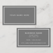 Grijze witte minimale Visitekaartje (Voorkant / Achterkant)