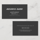 Grijze witte moderne charmerende Visitekaartje (Voorkant / Achterkant)