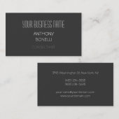 Grijze witte moderne charmerende Visitekaartje (Voorkant / Achterkant)