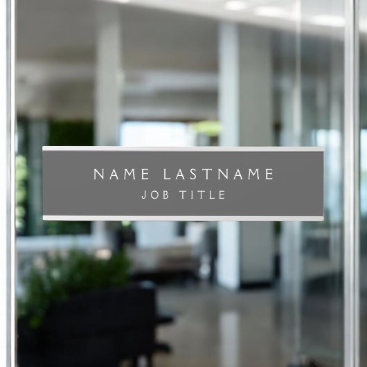 Grijze witte moderne, elegante professionele klas deurbordje